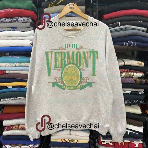 Vintage University Of Vermont Sweatshirt, 90s Retro Vermont Catamounts Shirt Tee - Picture 1 of 2